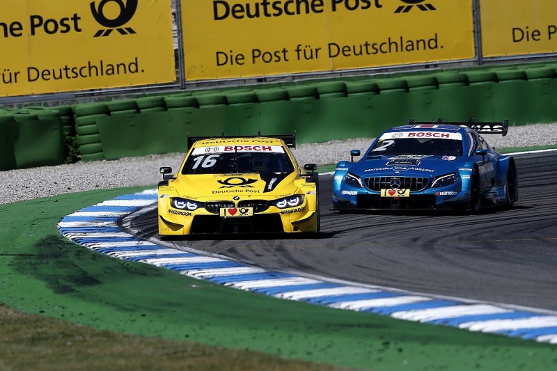 DTM Hockenheim: Glock wins race two after scrap with Paffett