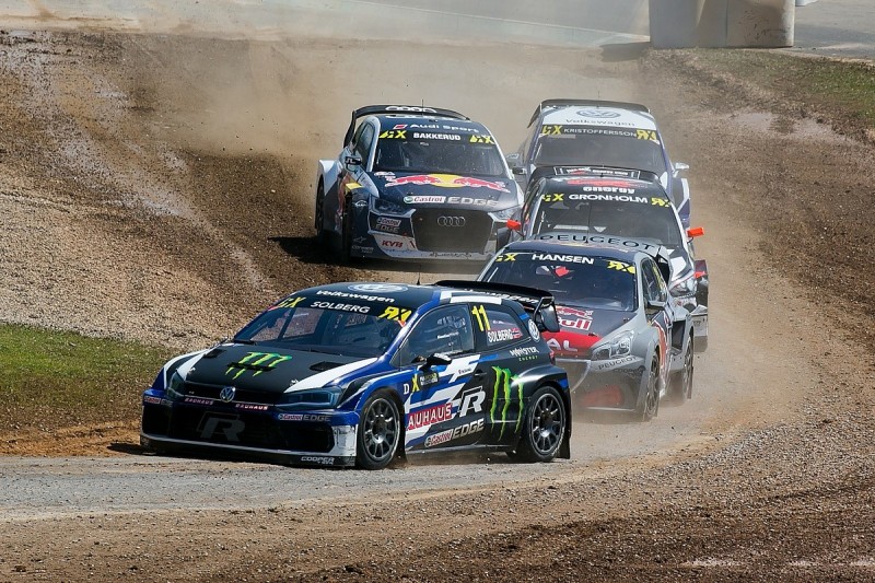 Barcelona World Rallycross: Solberg leads into semis, Loeb out