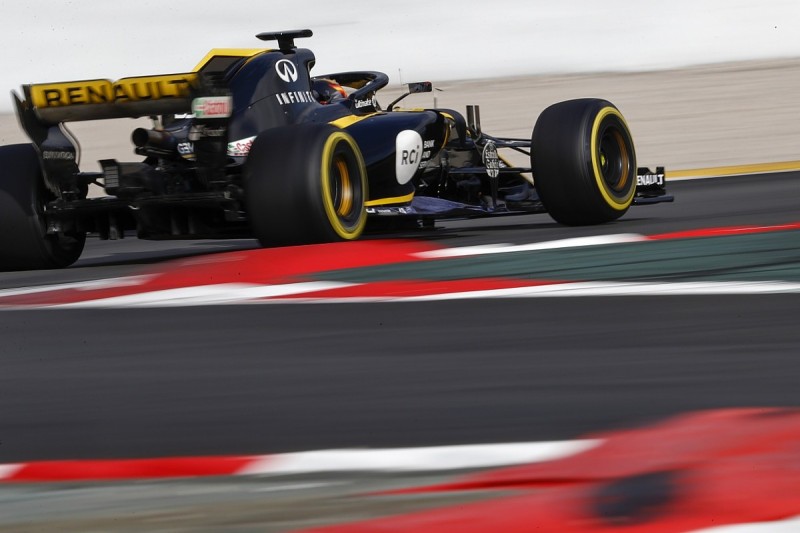 F1 testing: Renault's Nico Hulkenberg leads drying Thursday session