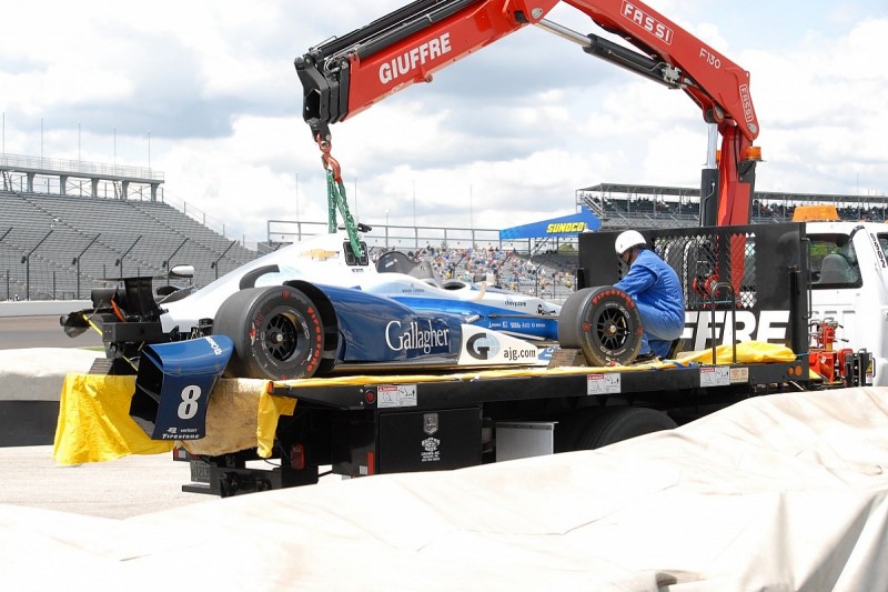 Max Chilton crashes in practice just before Indy 500 qualifying