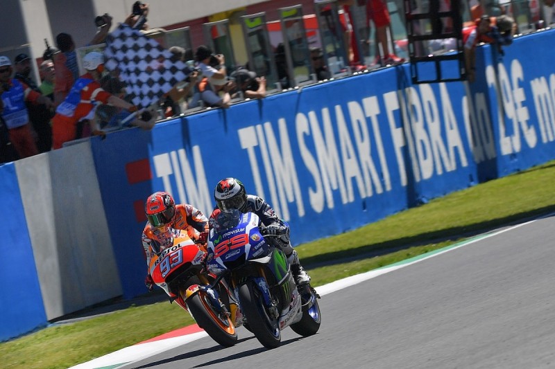 Mugello MotoGP: Lorenzo beats Marquez by 0.019s, Rossi retires