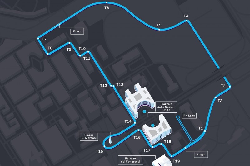 Neues Streckenlayout für das Formel-E-Rennen in Rom