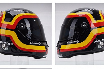 Bernhard con un casco celebrativo per Bellof a Spa