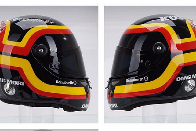 Bernhard con un casco celebrativo per Bellof a Spa