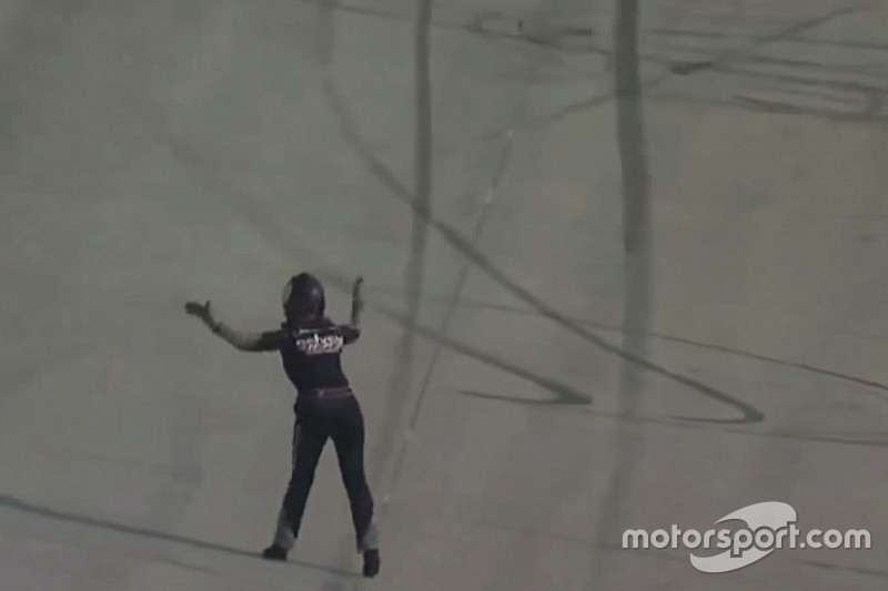Cobb called to NASCAR hauler after approaching trucks on live track - video