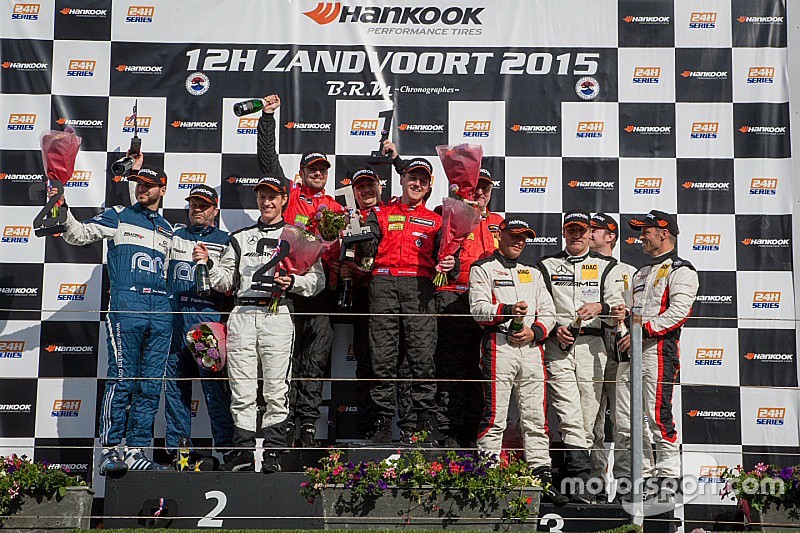 Podium: winners Michael Kroll, Roland Eggimann, Kenneth Heyer, Christiaan Frankenhout, second place Tom Onslow-Cole, Paul White, Thomas Jäger, third place Hari Proczyk, Reinhold Renger, Bernd Schneider, Carsten Tilke