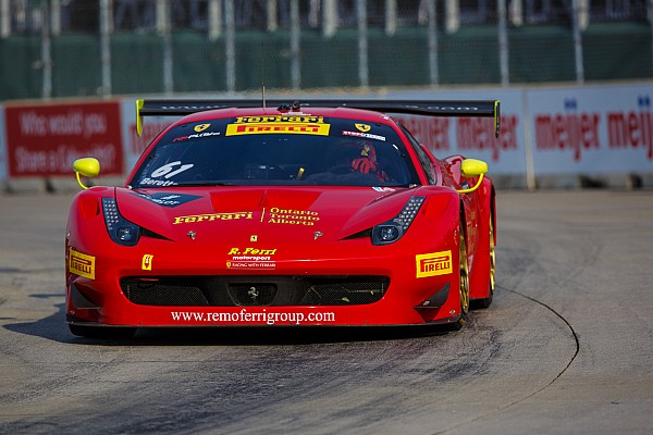 Ferrari on the World Challenge Podium in Detroit