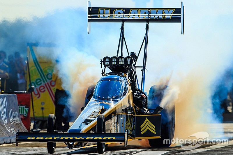 Schumacher, Johnson Jr. and McGaha top qualifying leaderboard Friday at NHRA New England Nationals