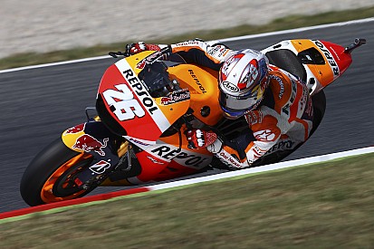 Pedrosa, encantado con su podio
