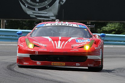 Ferraris splash through challenging conditions in Watkins Glen