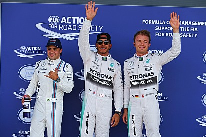 Hamilton surge no fim, supera Nico e crava 46ª pole; Massa é 3º