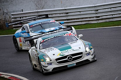 The Ram Racing Mercedes leads the 2015 Hankook 24H Circuit Paul Ricard after three hours