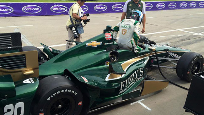 Luca Filippi al debutto su un ovale in Iowa