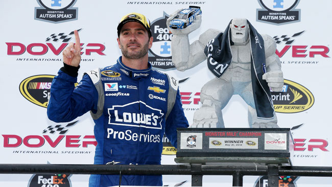 Poker di Jimmie Johnson al Monster Mile di Dover