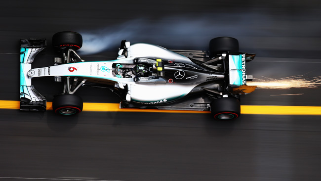 Monaco, Q1: Rosberg davanti, Bottas escluso