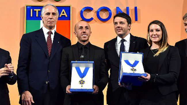 Il CONI premia Agostini, Cairoli e la Fontanesi
