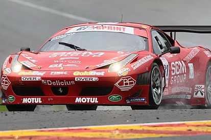 La Ferrari 458 di Cadei-Mancini in pole position a Spa