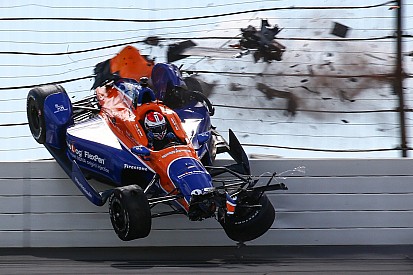 Kimball goes airborne in Pocono qualifying - video