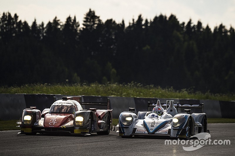 #46 Thiriet by TDS Racing Oreca 05 - Nissan : Pierre Thiriet, Ludovic Badey, Tristan Gommendy et #41 Greaves Motorsport Gibson 015S-Nissan : Gary Hirsch, Bjorn Wirdheim, John Lancaster