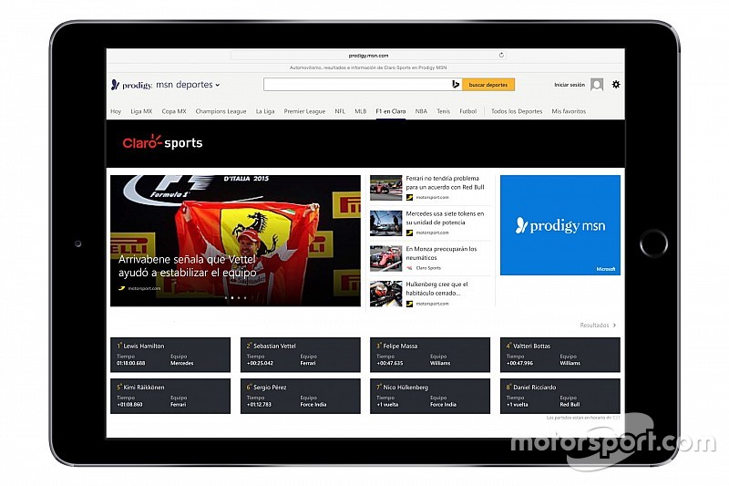 Motorsport.com и Prodigy/MSN объявили о партнерстве в Латинской Америке