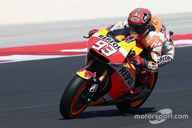 Marquez wins chaotic Misano GP in mixes conditions with Pedrosa 9th