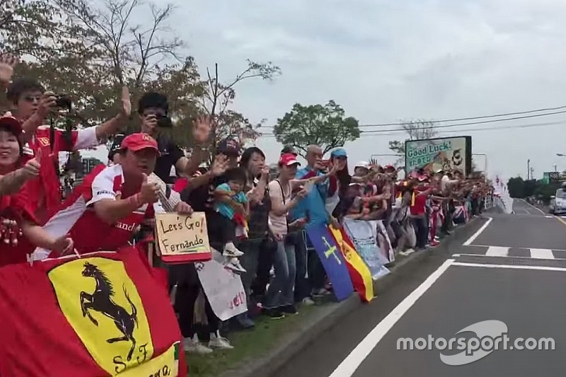 Vídeo: como é chegar a Suzuka sendo Fernando Alonso?