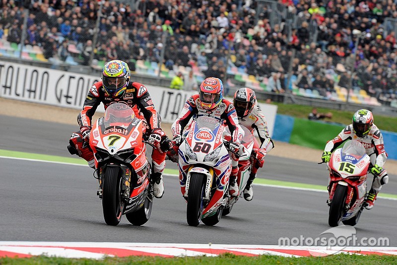 Chaz Davies, Ducati Team, et Michael Van der Mark, Pata Honda