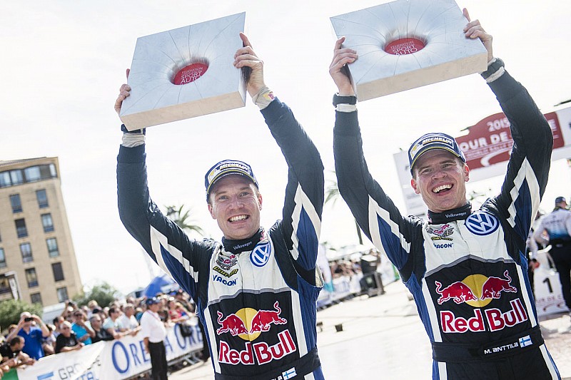 Les vainqueurs Jari-Matti Latvala et Miikka Anttila, Volkswagen Polo WRC, Volkswagen Motorsport