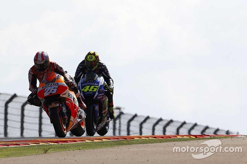 Dani Pedrosa, Repsol Honda Team e Valentino Rossi, Yamaha Factory Racing