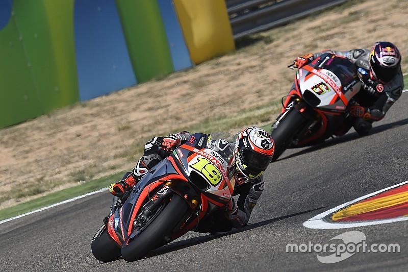 Sensazioni positive nel box Aprilia dopo i primi turni