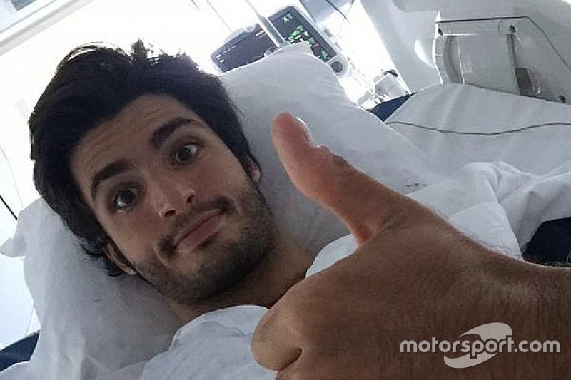 Sainz siente dolor, pero tratará de correr