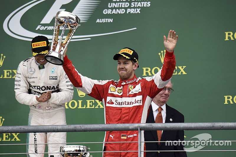 Podium : le troisième, Sebastian Vettel, Ferrari