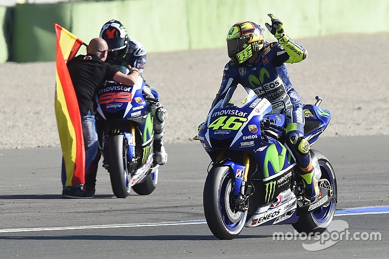 Valentino Rossi, Yamaha Factory Racing and winner and 2015 World Champion Jorge Lorenzo, Yamaha Fact