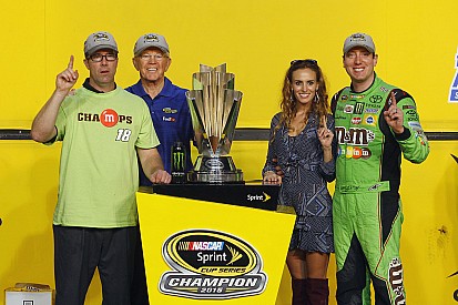 Now behind the scenes, J.D. Gibbs still part of victory celebration