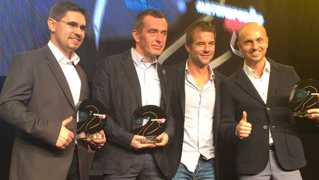 Kajetan Kajetanowicz premiato da Sébastien Loeb