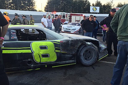Crew members injured as Nemechek's Snowball Derby ends in flames