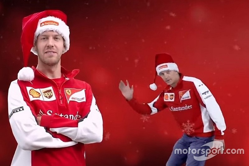 Raikkonen rouba cena em vídeo de natal da Ferrari