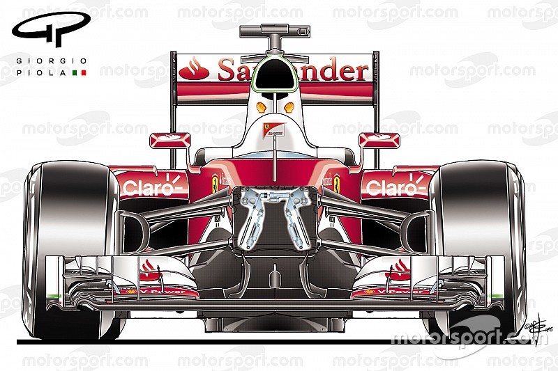 Ferrari SF16H, vista abierta