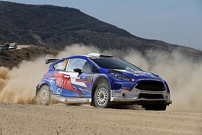 Max Rendina ed Emanuele Inglesi sul podio del WRC2 al Rally del Messico