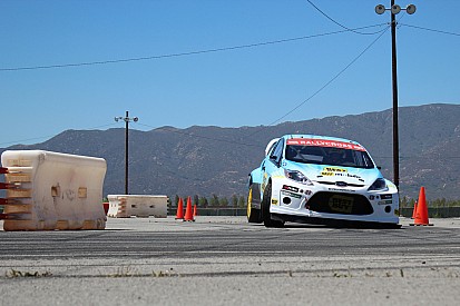 Zweimaliger WRC-Meister Marcus Grönholm vor Start in der Rallycross-WM