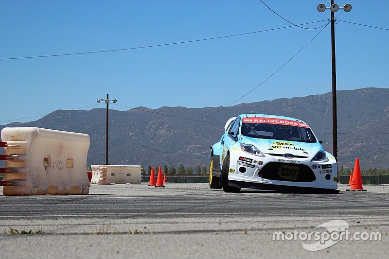 Zweimaliger WRC-Meister Marcus Grönholm vor Start in der Rallycross-WM