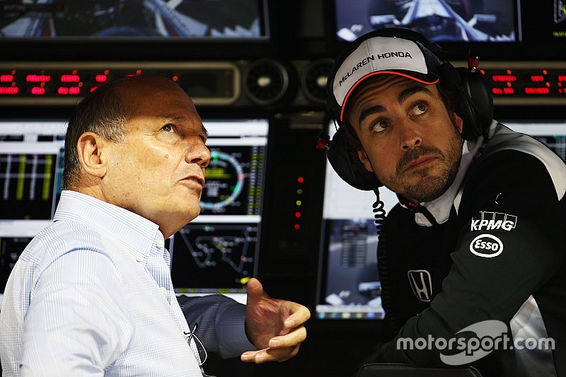 Ron Dennis, McLaren Executive Chairman and Fernando Alonso, McLaren