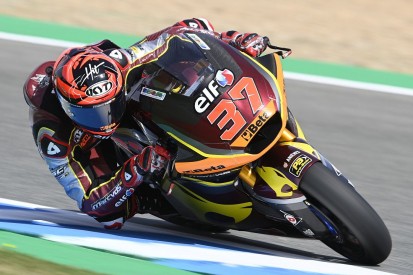 Moto2 in Assen FT1: Augusto Fernandez vorn, Tom Lüthi fliegt spektakulär ab