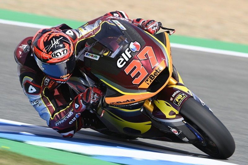 Moto2 in Assen FT1: Augusto Fernandez vorn, Tom Lüthi fliegt spektakulär ab