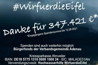 #WirfuerdieEifel: Motorsportler sammeln fast 350.000 Euro Spenden