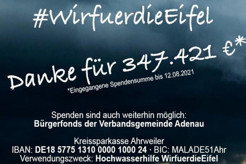 #WirfuerdieEifel: Motorsportler sammeln fast 350.000 Euro Spenden