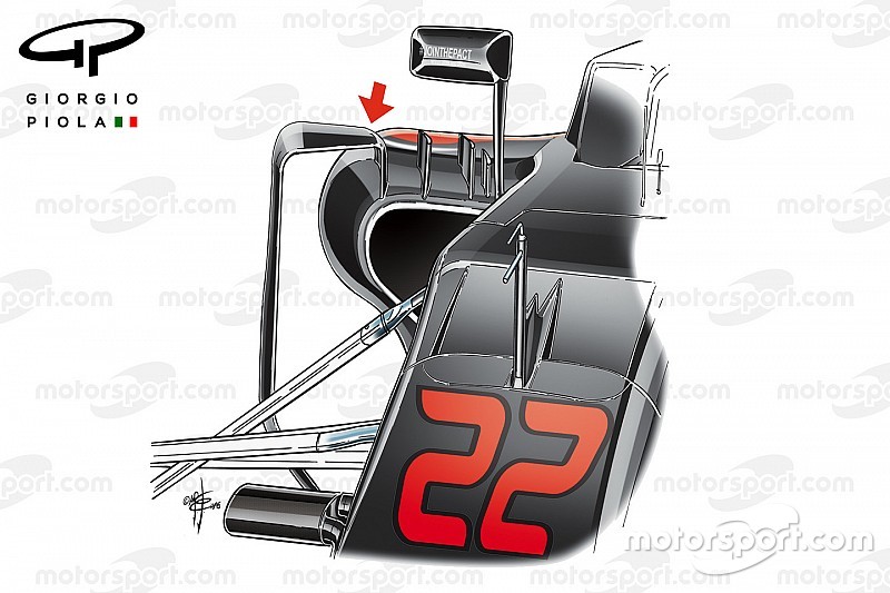 McLaren MP4/31 sidepods voor Sochi