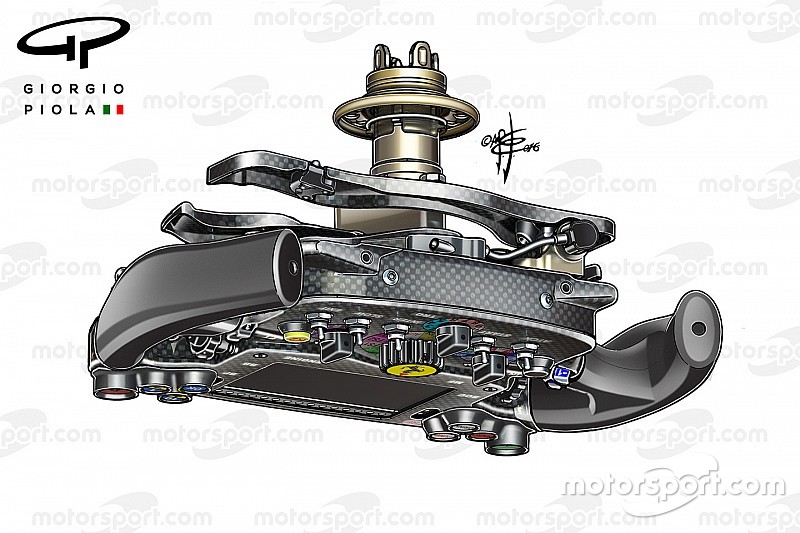 Ferrari SF16H, la leva per la frizione