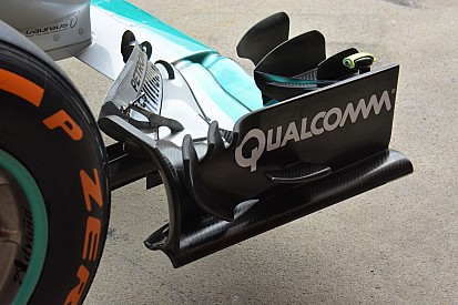 Tech update: Mercedes monteert nieuwe voorvleugel op W07