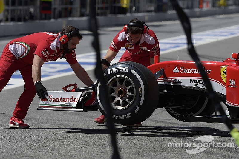 La Ferrari non controlla l'aumento della pressione delle gomme